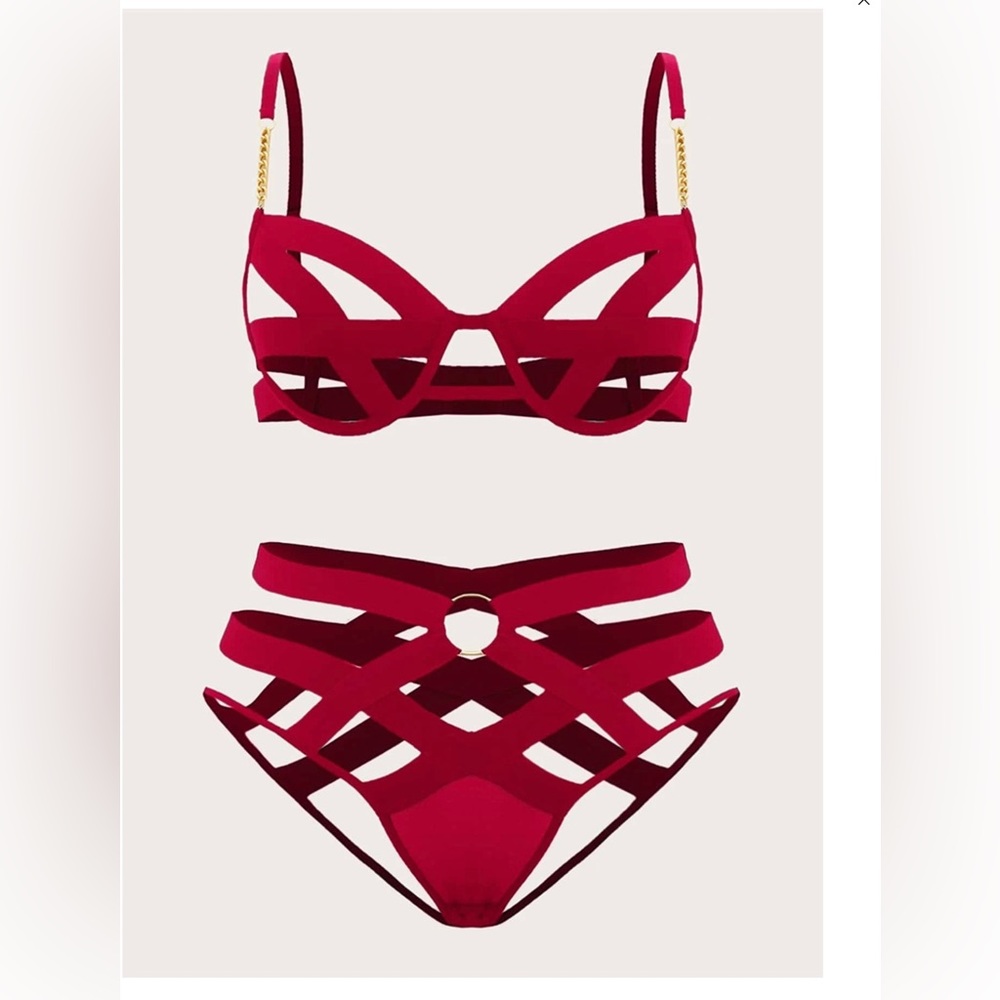 New- Plus Cut-Out Underwire Lingerie Set